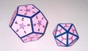 Icosahedron (1) and dodecahedron (2)