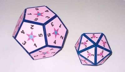 Icosaedro (1) e dodecaedro (2) Icosaedro (1) e dodecaedro (2)